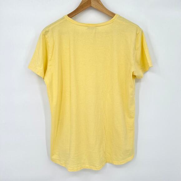 Zara Yellow Short Sleeve Cotton Tee Shirt Women's Medium - Picture 6 of 8
